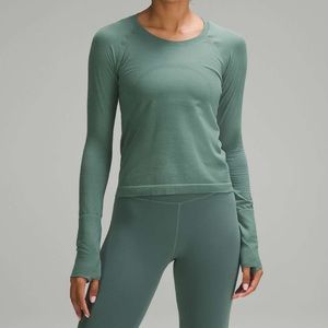 NWT Lululemon Swiftly Tech Long-Sleeve Shirt Race Length Medium Forest Size 6